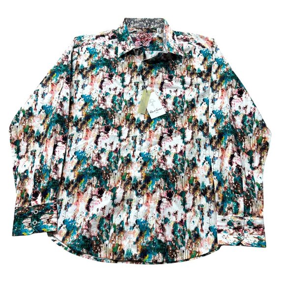 NWT Robert Graham Men's XL Multicolor Hidden Depth Button Down Long Sleeve Shirt - Picture 1 of 10
